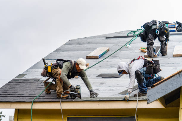 Professional Emergency Roof Repair technician working in Wainscott, NY